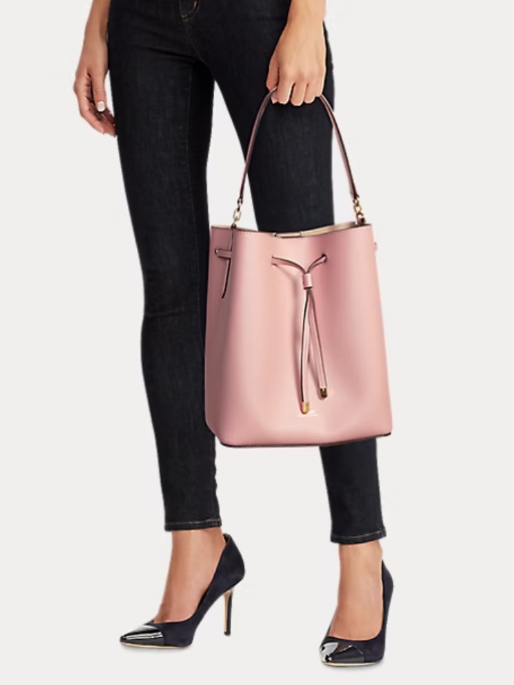 Lauren Ralph Lauren Dryden Debby Leather Bucket Bag